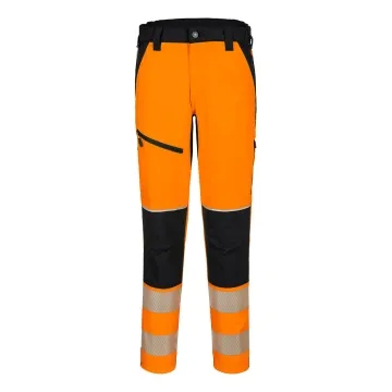 Pantaloni de protectie stretch Hi-Vis T140 Portwest-Portocaliu/Negru-S