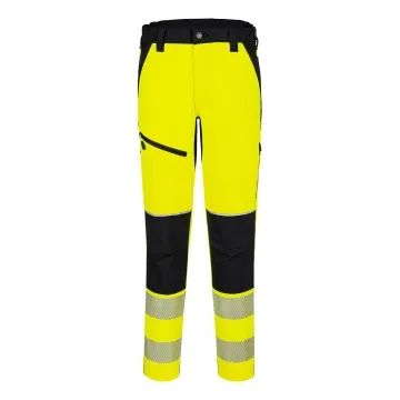 Pantaloni de protectie stretch Hi-Vis T140 Portwest-Galben/negru-S