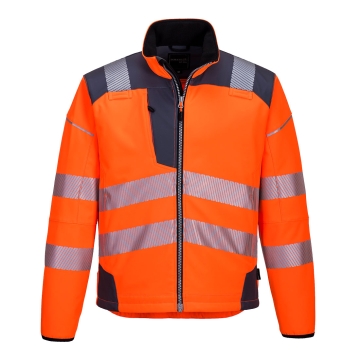 Jacheta reflectorizantă Softshell Hi-Vis Vision T402, protectie UV Portwest!-Portocaliu/Gri-XL