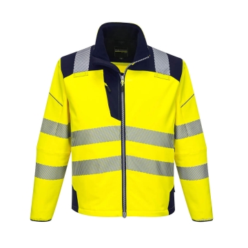 Jacheta reflectorizantă Softshell Hi-Vis Vision T402, protectie UV Portwest!-Galben/Navy-XS