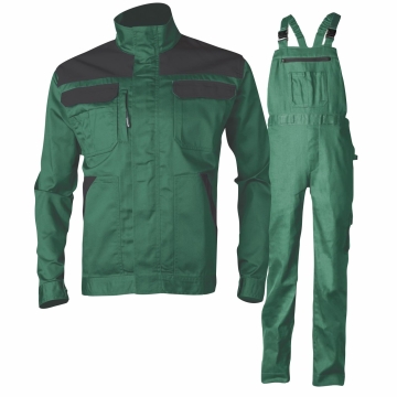 Costum salopeta cu pieptar TECHNICITY Coveguard-Verde/negru-S