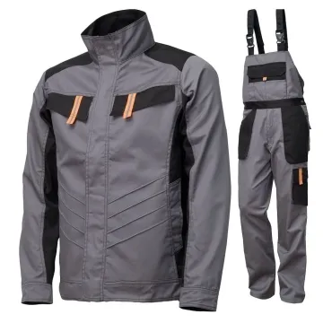 Costum salopeta cu pieptar Vulcano Renania -Gri/Negru-42