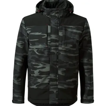 Jacheta barbati softshell de iarna Vertex Camo W56 Rimeck Malfini-Camouflage dark gray-C2-S