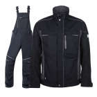 Costum salopeta cu pieptar Urban negru H6532/H6531Ardon