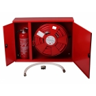 Cutie hidrant interior 650x900x260 cu furtun semirigid DN25 locas lateral, usa din tabla