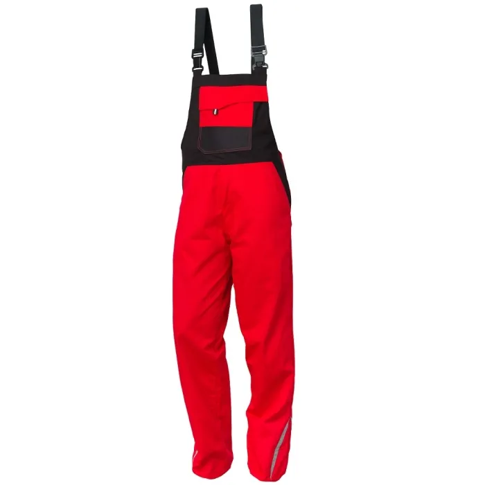 Pantaloni de lucru cu pieptar  rosu Colorado 35B7 Renania