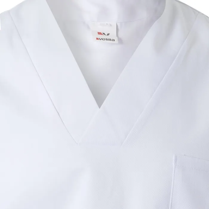 Bluza medicala alba unisex din tercot 587 Velilla