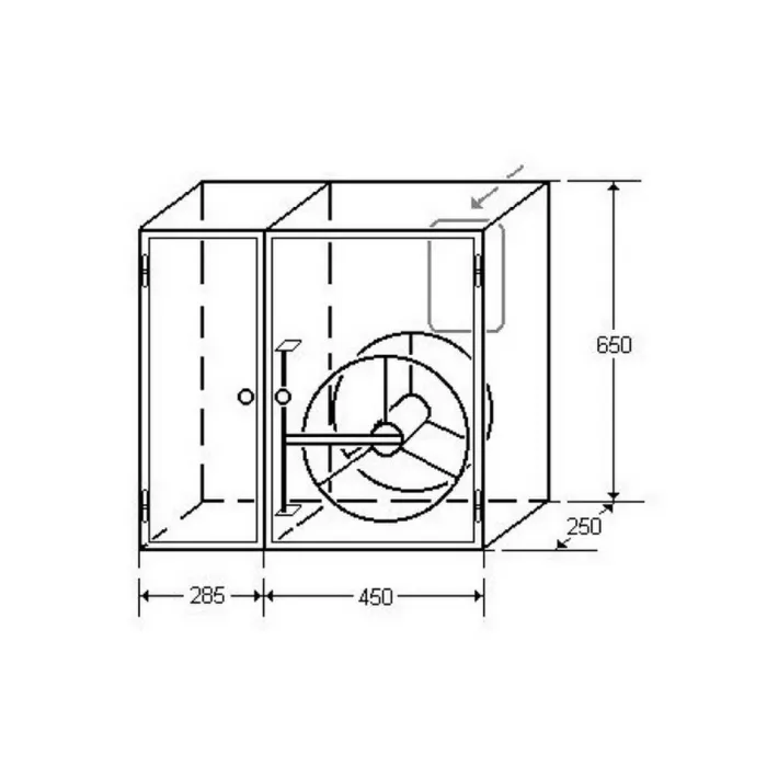 Cutie hidrant interior 650x735x250mm locas lateral avizata CE