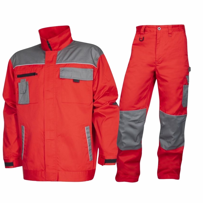 Costum salopeta standard 2Strong rosu/gri H9603/H9604 Ardon