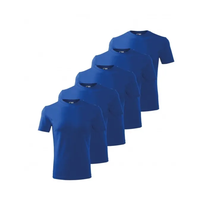 Set 5 Tricouri pentru copii albastru regal din bumbac 100%, calitate P72