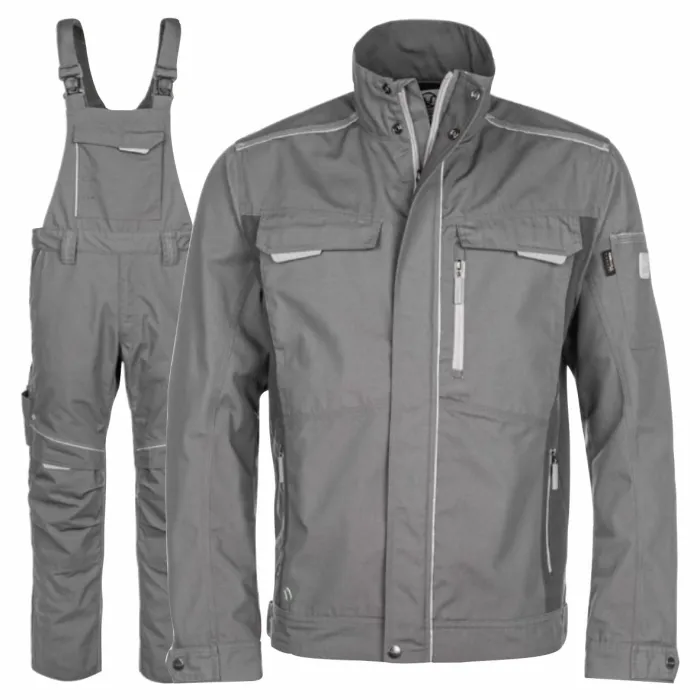 Costum salopeta cu pieptar Urban gri H6468/H6467 Ardon