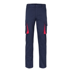 Pantaloni de lucru slim fit Stretch inisex bicolori 103024S Velilla -Navy Blue/Red - 61/12-34