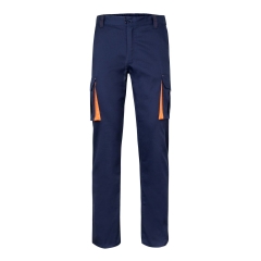 Pantaloni de lucru slim fit Stretch inisex bicolori 103024S Velilla -Navy Blue/Orange - 61/16-34