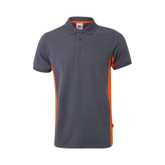 Tricou polo unisex bicolor SS 105504 Velilla-GREY/ORANGE - 08/16-XS