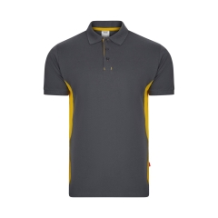 Tricou polo unisex bicolor SS 105504 Velilla-GREY/YELLOW - 08/17-XS