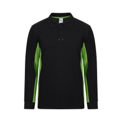 Tricou polo unisex bicolor LS 105514 Velilla-BLACK/LIME GREEN - 00/25-XS