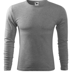 Tricou barbati Fit-T Long Sleeve 119 Malfini -Gri Inchis-12-S