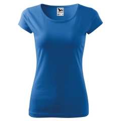 Tricou dama Pure 122 Malfini-Albastru azuriu-14-XS