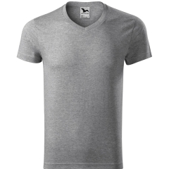 Tricou barbati Slim Fit V-Neck 146 Malfini-Gri Inchis-12-M