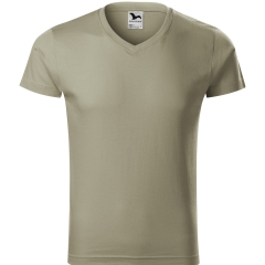 Tricou barbati Slim Fit V-Neck 146 Malfini-Khaki deschis-28-S