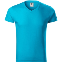 Tricou barbati Slim Fit V-Neck 146 Malfini-Turcoaz-44-S
