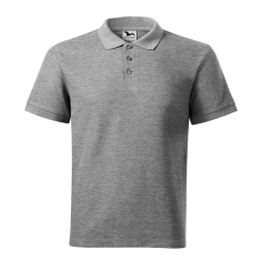 Tricou barbati polo Cotton Heavy 215 Malfini-Gri Inchis-12-S