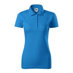 Tricou dama polo Single J 223 Malfini-Snorkel blue-70-S