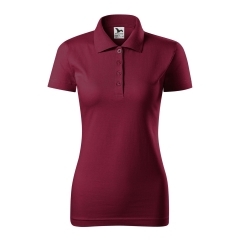 Tricou dama polo Single J 223 Malfini-Garnet-86-S