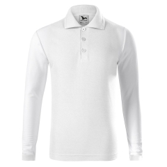 Tricou copii polo PIQUE POLO LS 241 Malfini-Alb-00-122 cm/6 ani
