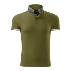 Tricou barbati polo Collar Up 256 Malfini-Avocado green-A3-S