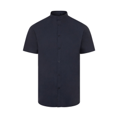 Camasa barbati tip tunica cu maneci scurte, densitate 115gr/mp, Sleeve stretch 405012S Velilla-Navy Blue-61-S