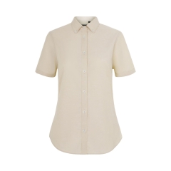 Camasa dama Stretch Oxford cu maneci scurte 405025S Velilla-Light Beige-47-XS