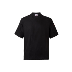 Jacheta de bucatar din microfibra cu maneca scurta si insertii Coolmax 405209 Velilla-Black-00-XS