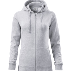 Hanorac dama Trendy Zipper 411 Malfini-XS-Gri deschis-03