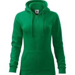 Hanorac dama Trendy Zipper 411 Malfini-XS-Verde mediu-16