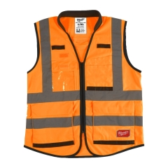 Vesta protectie reflectorizanta Premium Milwaukee-Portocaliu Fluorescent-L/XL 4932471899