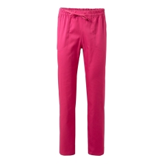 Pantaloni medicali unisex tercot cu talie elastica 533001 Velilla -Fuchsia-23-XXS