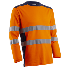 Bluza cu maneca lunga cu benzi reflectorizante 5RIK RIKKA Coverguard-Portocaliu/Navy-S