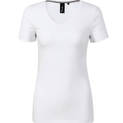 Tricou dama Action V-Neck 701 Malfini Premium-Alb-00-S