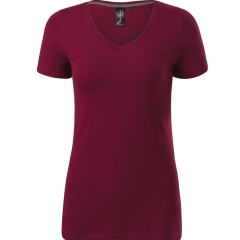 Tricou dama Action V-Neck 701 Malfini Premium-Garnet-86-S