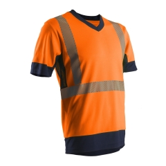 Tricou cu benzi reflectorizante clasa 2 7KOMY KOMO Coverguard-Portocaliu-S