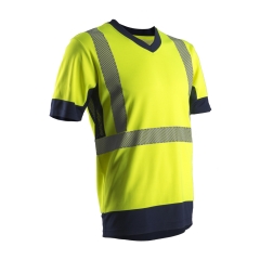 Tricou cu benzi reflectorizante clasa 2 7KOMY KOMO Coverguard-Galben-S