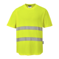 Tricou reflectorizant cu insertie de plasa C394 Portwest -Galben-M