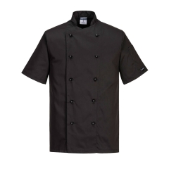 Jacheta bucatar Kent Chefs S/S C734 Portwest-Negru-XS