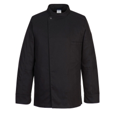 Jacheta bucatar Surrey Chefs L/S C835 Portwest-Negru-2XL