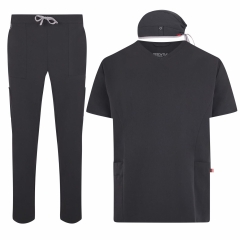 Costum medical unisex PureStretch protectie antibacteriana si material hidrofug 534020S/535220S/533020S Velilla-Dark Grey-42-XS