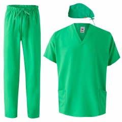 Costum medical unisex cu protectie antibacteriana si material hidrofug 534/535/533 Velilla-Emerald Green-14-XS