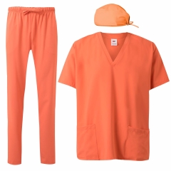 Costum medical unisex cu protectie antibacteriana si material hidrofug 534/535/533 Velilla-Tangerine-54-XS