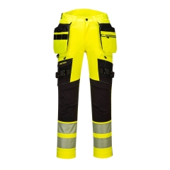 Pantaloni reflectorizanti Hi-Vis cu buzunare Holster detasabile DX442 Portwest-Galben/negru-28