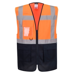 Vesta reflectorizanta Contrast ES076 Portwest-Portocaliu/Navy-XS